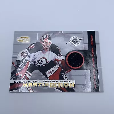 2003-04 Pacific Invincible Jerseys #3 Martin Biron /695 Buffalo Sabres • $4