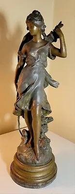 Diane Chasseresse Statue (Aug. Moreau Cast Circa 1890) • $400