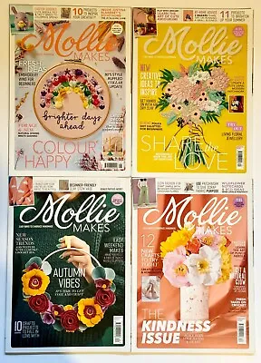 Mollie Makes Magazine X 4 (Issues 120 128 130 & 134) - Floral Cover Projects • $12.44