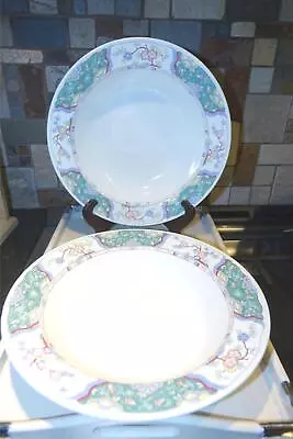 Set Of 2 Mikasa Provincial  VILLA MEDICI LARGE RIM Soup Or Cereal Bowls 9.5  • $14.95