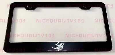 Miami Dolphins Laser Engraved Etched Stainless Finished License Plate Frame • $13.99