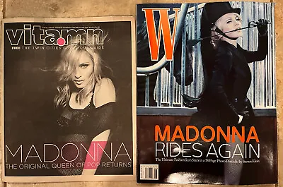 MADONNA 2012 VitaMN Guide MDNA Tour & 2006 W Magazine Confessions Tour • $13