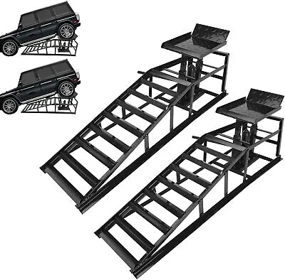 2 Pack Hydraulic Car Ramps Low Profile Lift Service Ramps Truck Trailer Garage • $263.36