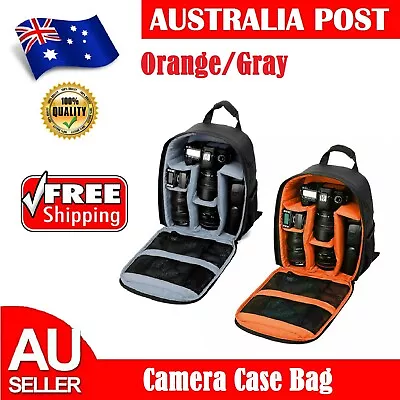 Large Camera Backpack Shoulder Bag Case For Canon Nikon Sony DSLR & Mirrorless • $31.49