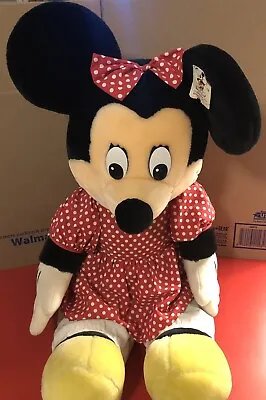 Minnie Mouse Jumbo Large 23” Sitting To 28” Plush Disneyland Disney World 1990 • $22