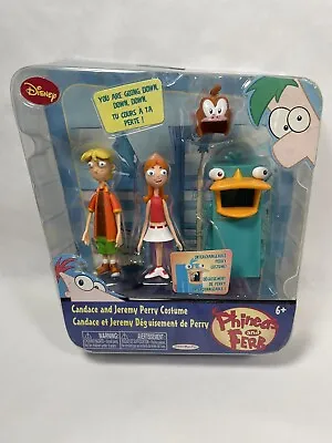 $60 • Buy Candace & Jeremy Perry Costume Figures Set Phineas And Ferb Cartoon Damaged Pack