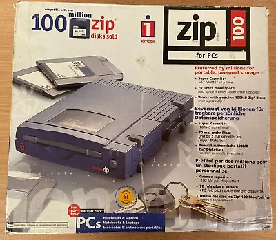 Boxed Iomega 100MB Parallel Port Zip Drive • £120