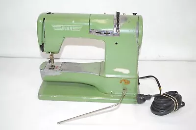 Vintage ELNA Supermatic Sewing Machine Military Green  • $144.95