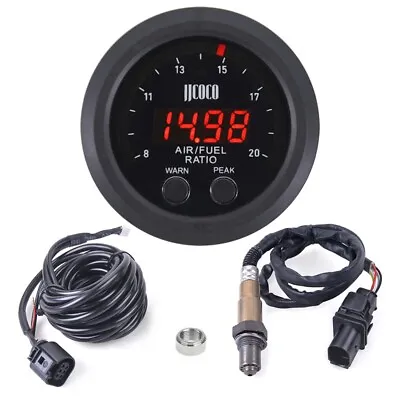 2  52mm Air Fuel Ratio Gauge LED Digital Display + Wideband O2 Oxygen Sensor 12V • $79.99