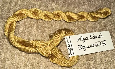 Vintage Alyce Schroth Hand Dyed Spun Silk 20yds Yellow Embroidery Floss • $9.97