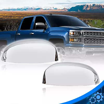 For 2007-2014 Chevy Silverado / GMC Sierra CHROME Top Mirror Covers Replacement • $23.80