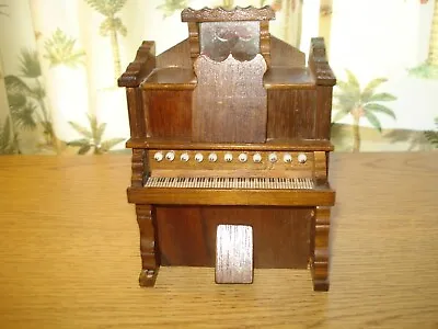 Vintage Shackman Miniature Dollhouse  Wooden Piano  Music Box 6'' Non-working • $15