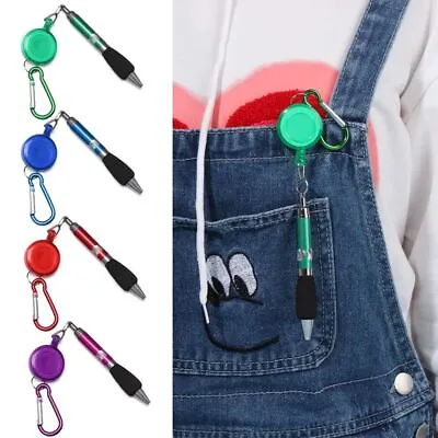 Lanyard Pull Rope Ballpoint Pen Writing Tools Neutral Pen Easy Pull Buckle Pen • £3.30