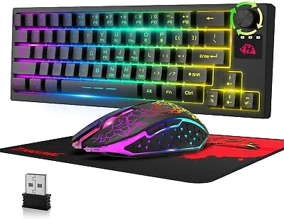 Wireless Gaming Keyboard Mouse Combo Set 4000mAh Rechargeable 2.4G Cordless USB • $46.99