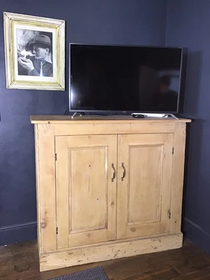 £395 • Buy Antique Pine Cupboard Kitchen Larder Linen Press Bookcase