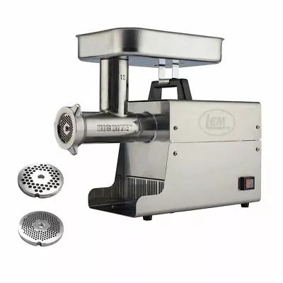 LEM Big Bite Meat Grinder #12 With Premium Salvinox 1/8  And 1/4  Grinder Plates • $582.73