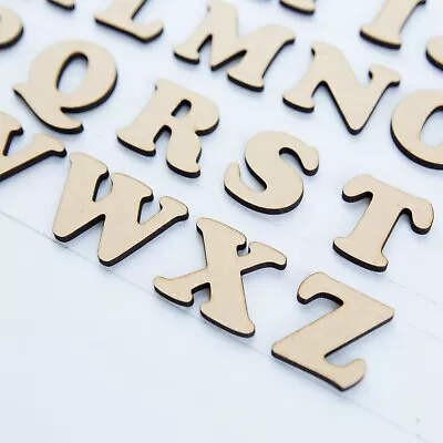 WOODEN ALPHABETS & NUMBERS WOOD SET  SIZES 20-30-40-50-60-70-80 AND 100mm  • £2.40