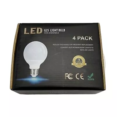LED G25 Some Light Bulb Non Dimmable E26 5k  5W 4 Pack  • $11.99