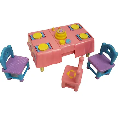 Dining Room Kitchen Table Expands Party Cake Chairs Dora The Explorer Dollhouse • $9.95