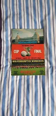 Manchester City V Wolverhampton Wanderers League Cup Final Programme 1974 • £10