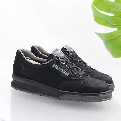 Mephisto Women's Rush Sneaker Size 8 Black Nubuck RunOff Luxury Walking Shoe • $94.37