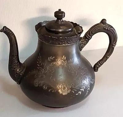 Vintage Webster & Sons NY 7  Quadruple Silver-plated Tea Pot #53 • $24.95