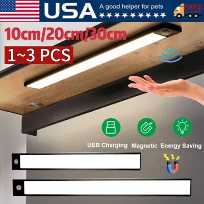 $24.89 • Buy LED Motion Sensor Under Cabinet Closet Light USB Rechargeable Kitchen Lamp Strip