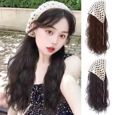 Clip In Women Hairband Wig Trendy Headwear Long Wavy Wig  Summer • £15.65