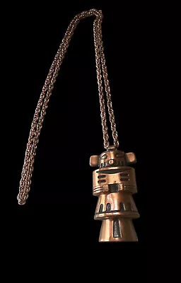 Vintage Pendant Solid Copper Incan Mayan Aztec Figurine Necklace Bell Trade Rare • $67.50