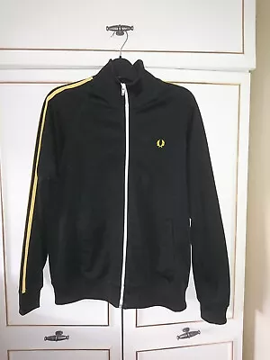 £34.99 • Buy Fred Perry Vintage Twin Taped Black&yellow Track Jacket Size M