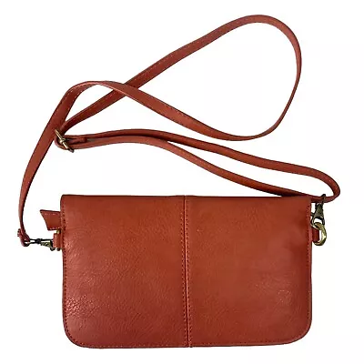 Joy Susan Mia Multi Pocket Crossbody Clutch Vegan Leather Coral B72Q • $26.60