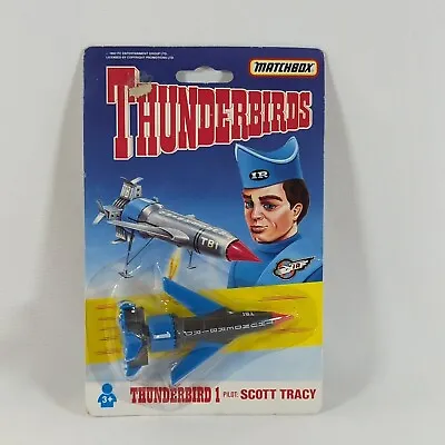 Vintage 1992 Thunderbirds 1 Vehicle Matchbox 3.75  Figure. Pilot: Scott Tracy • £18.50