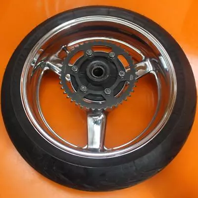 2002 2003 Yamaha Yzf R1 Chrome Oem Straight Rear Wheel Back Rim W Tire • $240