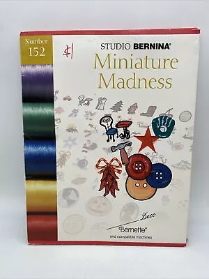 Studio Bernina Artista Embroidery Cards Bernette #152 Miniature Madness VTG 2001 • $14.99