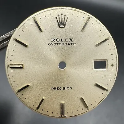 Genuine Vintage Rolex Oysterdate Precision Silver Textured 34mm 6694 Date Swiss • $195