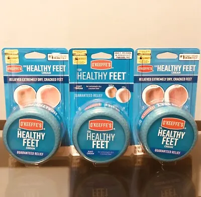 3x O'Keeffe's For Healthy Feet FOOT CREAM 2.7oz Tub • $19.99