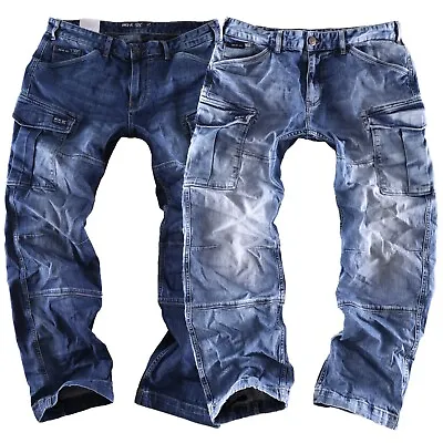 Big Seven Brian Comfort Fit Mens Cargo Jeans Pants Plus Size XXL • $63.83