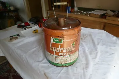 Vintage Empty 5 Gallon Oil Can Farm Oyl Hydraulic Lot 23-50 • $7