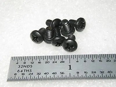 6-32 X 1/4  SCREW PAN HEAD PHILLIPS BLACK OXIDE ALLOY STEEL - 100 Pcs • $9.95