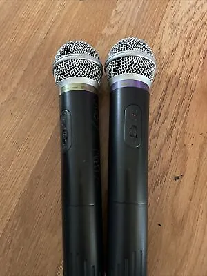 Pair Nady HT-Duo System Dual Wireless Microphone Handheld Mics 170-216Mhz FM • $24