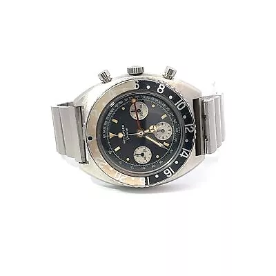 Wittnauer Geneve Chronograph GMT Watch Vintage Valjoux 729 13 WD 245T Serviced • $2989.97