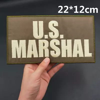 U.S. MARSHAL Large Embroidery Patch Military Tactical Badge With Iron On Sewing • $23.75