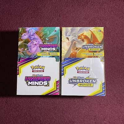 Pokemon Unified Minds/unbroken Bonds Sun & Moon Booster Display BOX ONLY EMPTY • $19.99