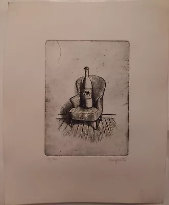 Erasure René Magritte Pencil Signed On Old Printing Paper • $158.66