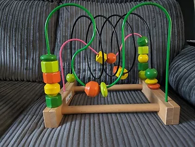 Ikea MULA Wooden Bead Roller Coaster Baby Development Toy  • £6.50