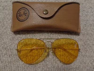 Original 1970’s Vintage Ray Ban Aviator Sunglasses With Case • £145