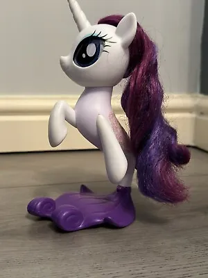 My Little Pony Friendship Is Magic MLP Movie Large Rarity Sea Pony Brushable 8” • £12