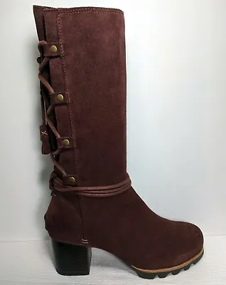 SOREL Farah Back Lace Up Cordovan Boots Women US 8 • $100