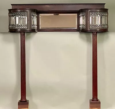 Spectacular Leaded Glass Mahogany Diminutive Back Bar. • $1950