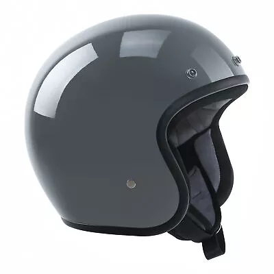 Motorcycle DOT 3/4 Open Face Helmet Adult Retro Vintage Gunship Gray • $39.99